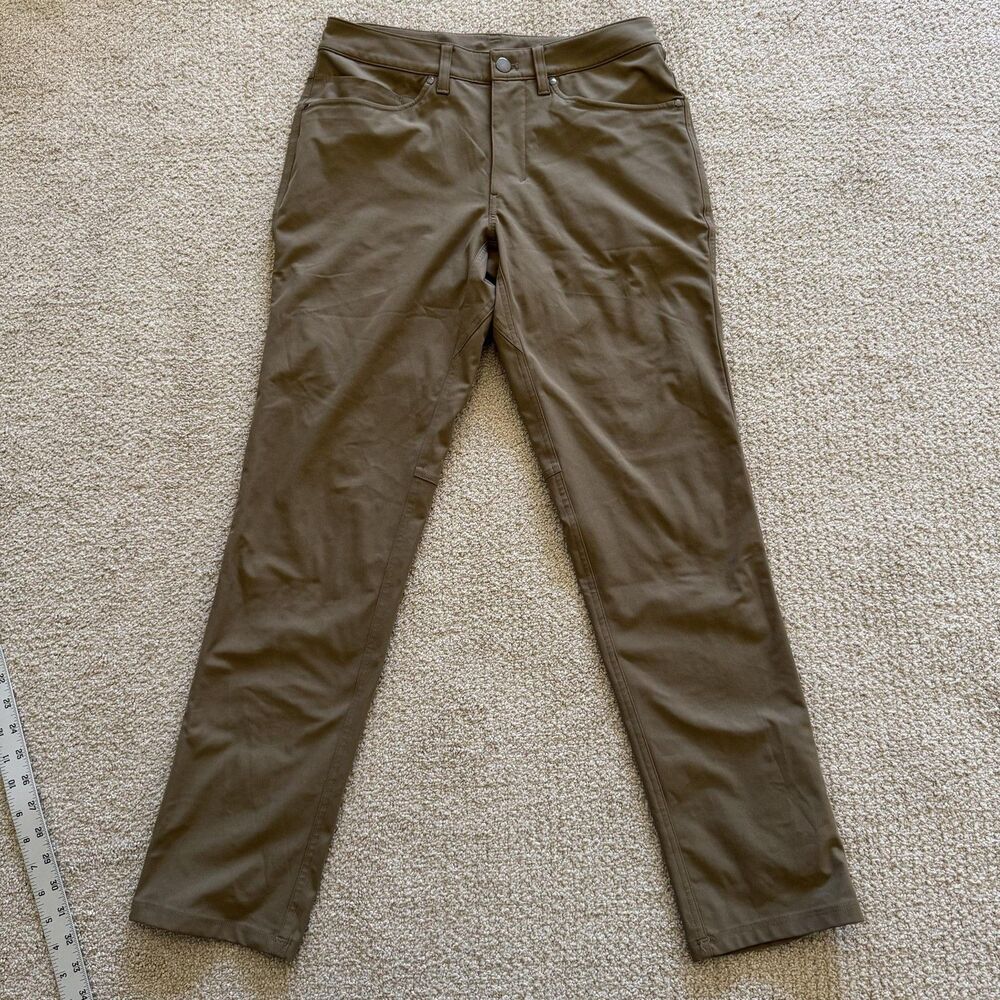 Lululemon Pants Mens 28 Brown Slim Microfiber Chino Stretch Casual Travel